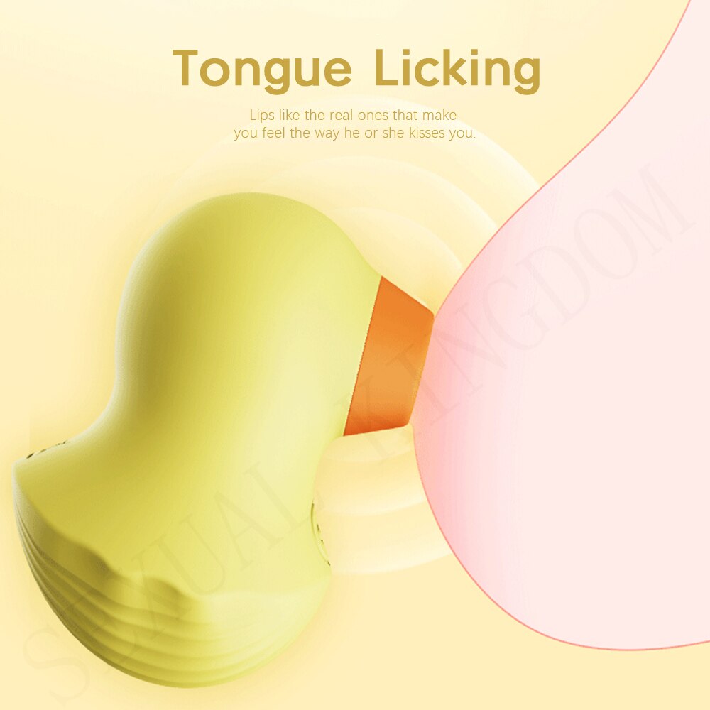 Sucking Vibrator Duck Vibration Sucker Oral Licking Blowjob Clitoris Stimulator Nipple Tongue Sucking Adult Sex Toy for Women Ma